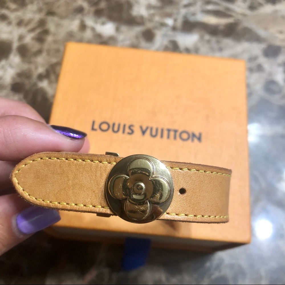 Louis Vuitton leather monogram bracelet
